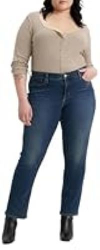 Levi/'s Women/'s Plus Size 314 Shaping Straight Jeans, Zealous Blue, 18 M