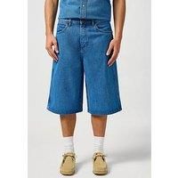 Wrangler Men/'s Jort Denim Shorts, Mid Stone, 36W