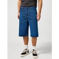 Wrangler Men/'s Jort Denim Shorts, Dark Stone, 32W