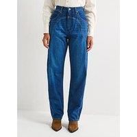 Wrangler Women/'s Sleek Barrel Jeans, Rustlers Retreat, 32W