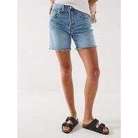 Levi'S 501 Original Mid-Thigh Shorts - Fun Flare Lightweight - Blue