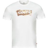 Levis  GRAPHIC CREWNECK TEE  men's T shirt in White