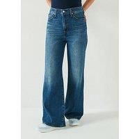 Levi/'s Women/'s Ribcage Wide Leg H223 Jeans, Polar Perimiter, 27W x 32L