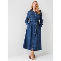 Levi'S Quinney Denim Maxi Dress - Gold Dust West Blue