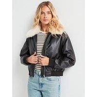 Levi'S Harper Heritage Bomber Jacket - Caviar - Black