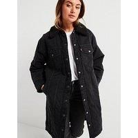 Levi'S Longline Padded Trucker Jacket - Come Back Trucker - Black