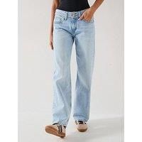 Levi'S Women'S Superlow Loose Jeans - Abraided Art - Blue