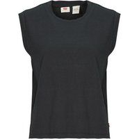 Levis  BOXY TANK  women's T shirt in Black