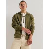 Levi'S Authentic Relaxed Fit Fleece Full Zip Hoodie - Olive Green