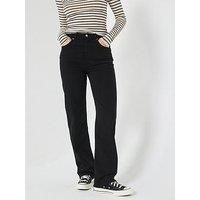 Levi/'s Women/'s Ribcage Full Length Jeans, Black Sprout, 26W x 32L