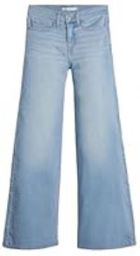 Levi/'s Women/'s 318 Shaping Wide Leg Jeans, Tall Glass of Water, 27W x 30L
