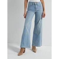 Levi/'s Women/'s 318 Shaping Wide Leg Jeans, Tall Glass of Water, 32W x 30L