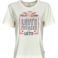 Levis  GRAPHIC ICONIC TEE  women's T shirt in White
