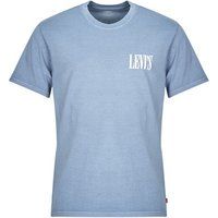 Levi/'s Men/'s Ss Relaxed Fit Tee T-Shirt, Ssnl Serif Logo Steam Blue, M