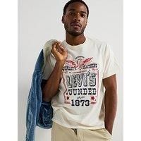 Levis  SS RELAXED FIT TEE  men's T shirt in White