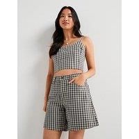 Levi'S Jadine Denim Cami - Milo Mini Plaid Egret