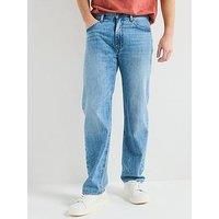 Levi/'s Mens 555 Relaxed Straight Welcome Jeans Tried Our Best 32W / 32L