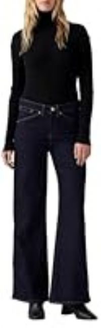 Levi/'s Women/'s 318 Styled Shpaping Wide Leg Jeans, Darkest Sky, 29W x 32L