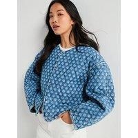 Levis  RUMER QUILTED LINER SHRT  women's Denim jacket in Blue