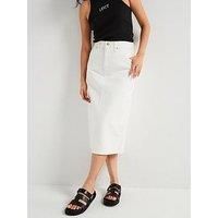 Levi/'s Women/'s High Rise Back Slit Skirt, Snowing in LA, 28W