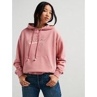 Levi'S Graphic Heritage Hoodie - Hoodie Satin Script Blush - Red
