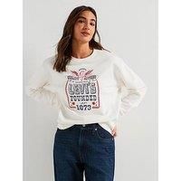 Levi'S Graphic Heritage Crewneck Sweatshirt - Levis Founded In 1873 Crew Sugar Swizzle