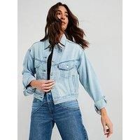 Levi'S Shrunken 90S Linen+ Denim Trucker Jacket - Blue