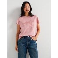 Levi'S Graphic Boxy Tee - Satin Script Blush - Red