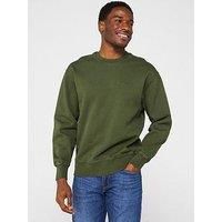 Levi/'s Men/'s Authentic Crew Sweatshirt, Garment DYE Kombu GR, S