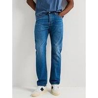 Levi/'s Men/'s 501 Original Fit Jeans, Window Pane LTWT, 34W / 32L