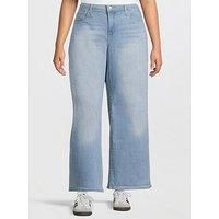 Levi'S Plus 318 Shaping Wide-Leg Jeans (Plus Size) - Tall Glass Of Water Plus - Blue