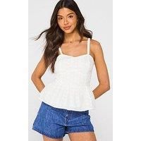 Levi'S Lula Eyelet Peplum Tank - Cloud Dancer