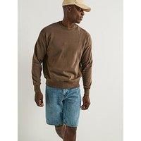 Levi/'s Men/'s Authentic Crewneck Sweatshirt Garment Dye H225 Maitake Brown Brown M