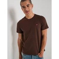 Levi'S Original Hallmark Logo Short Sleeve T-Shirt- Brown