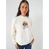 Levi'S Graphic Collins Mockneck Sweatshirt - Ranch Couple Egret