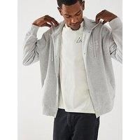 Levi'S Drawstring Button Down Hoodie- Grey
