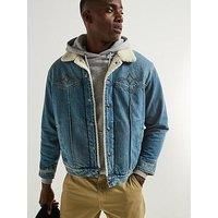 Levi'S Western Sherpa Denim Trucker Jacket - Blue