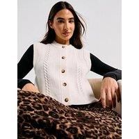 Levi'S Ines Cable Sweater Vest - Whisper White