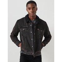 Levi/'s Men/'s Type III Sherpa Trucker Jacket Built To Last Sherpa Trk Black XL