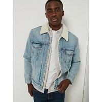 Levi'S Levis Sherpa Denim Trucker Jacket - Light Blue