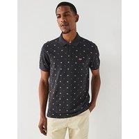 Levi/'s Men/'s Hm Polo Shirt, Ebba Geo Jet Black, S