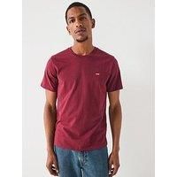 Levi'S Original Housemark Logo Short Sleeve T-Shirt- Dark Red