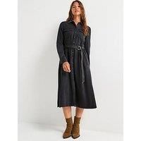 Levi'S Quincey Long-Sleeve Maxi Dress - Mini Scrape - Black