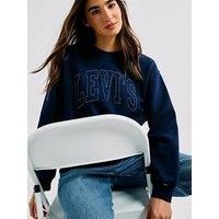 Levi'S Graphic Heritage Crew Sweatshirt - Levis Raw Edge Applique N Indigo