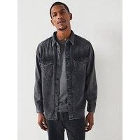 Levi/'s Men/'s Relaxed Fit Western Shirt, Night Shadow, S