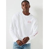 Levi'S Authentic Graphic Back Print Long Sleeve T-Shirt - White