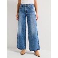 Levi'S 728 High Rise Wide Leg Jeans - Sweet Success - Blue