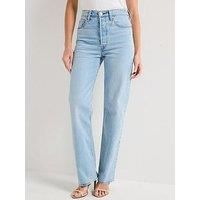 Levi/'s Women/'s Ribcage Full Length Jeans, Blasted Stone Clean, 31W x 32L