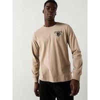 Levi'S Authentic Graphic Back Print Long Sleeve T-Shirt- Brown