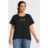 Levi'S Plus Perfect Logo T-Shirt (Plus Size) - Batwing Shine Plus Anthracite